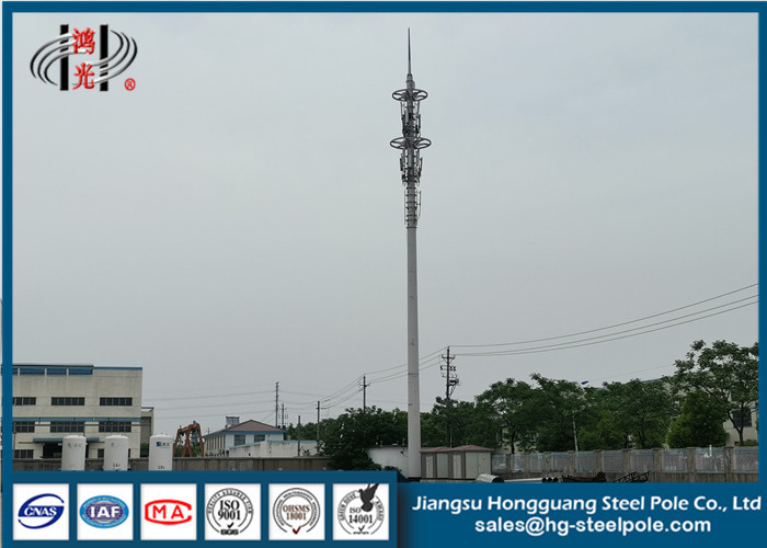 La télécommunication conique par acier d'industrie de H25m domine peinture galvanisée d'immersion chaude